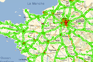 carte trafic france