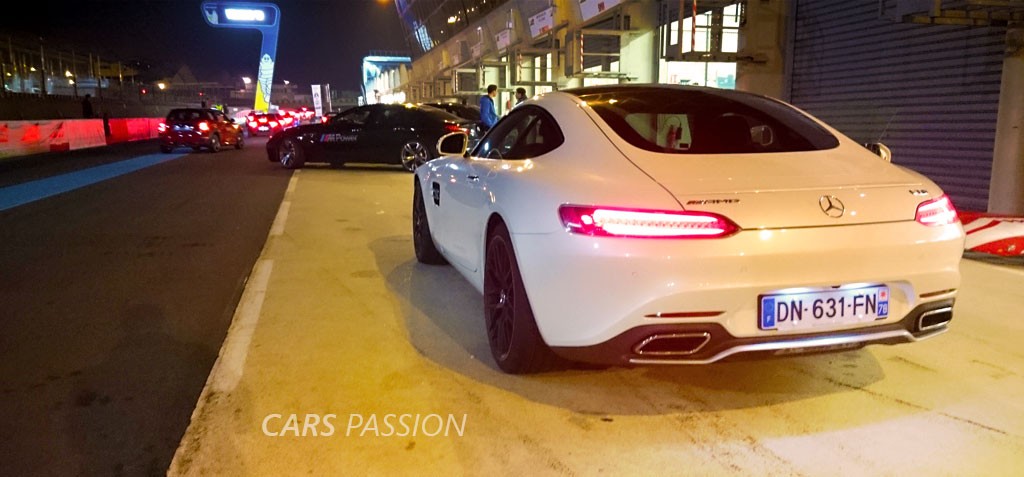 photos mercedes amg gts night Le mans white