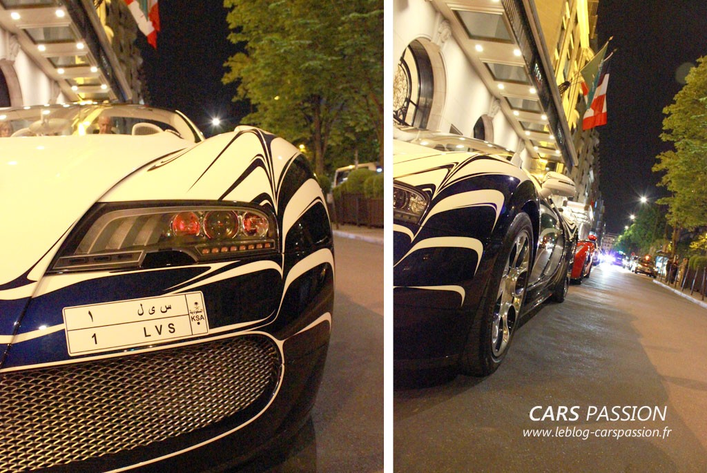 photos bugatti veyron Or Blanc paris georges5