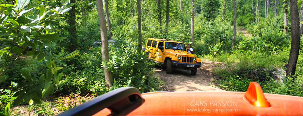 Jeep wrangler jaune Offroad