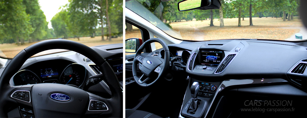 Ford CMax volant coffre intérieur