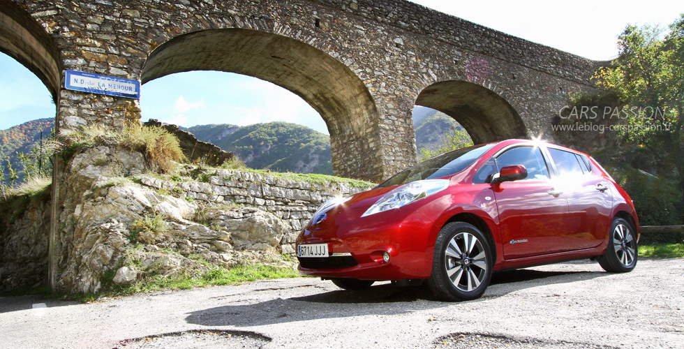 Nissan Leaf 2016 rouge - avis essai