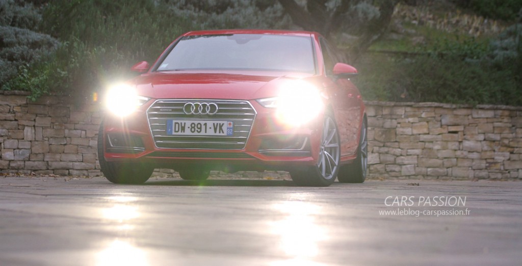 nouvelle Audi A4 TFSi 2016 rouge photo face avant