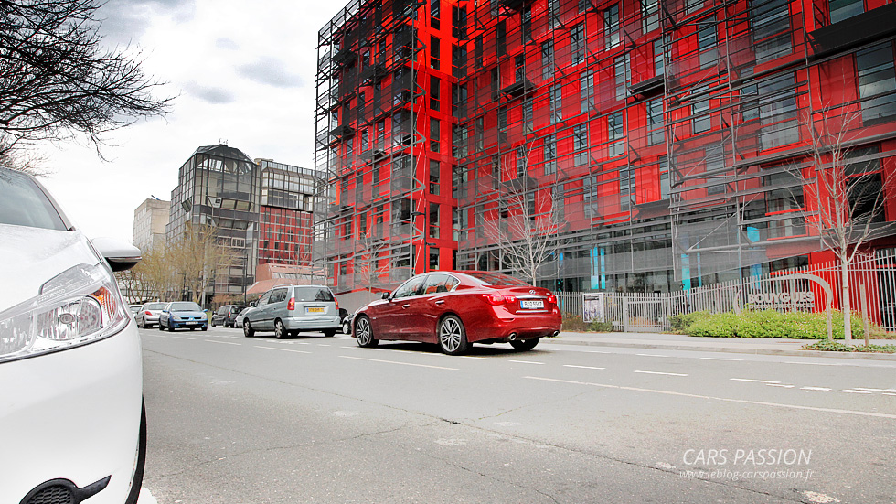 Essai Infiniti Q50 Sport 2.2d diesel ville city photo saint quentin en Yveline