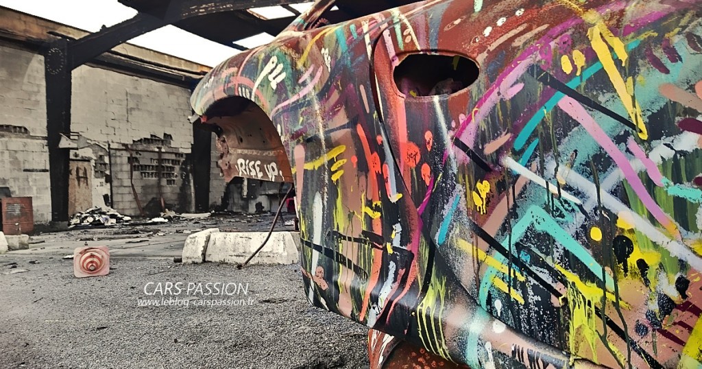 porsche 911 street art fire 2016 - graffiti tag 3
