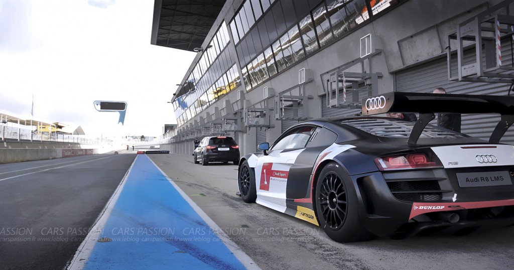 Audi R8 LMS le Mans Bugatti avec le pilote Pascal Fabre