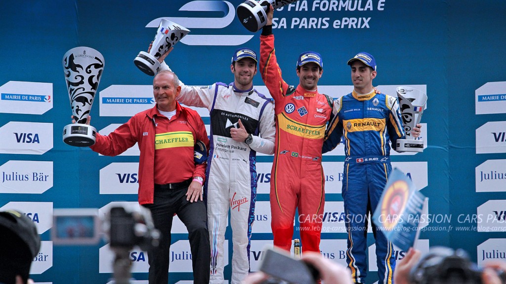 vainqueurs podium victoire E-Prix Paris 2016 2