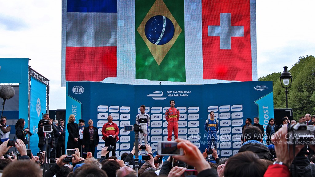 vainqueurs podium victoire E-Prix Paris 2016