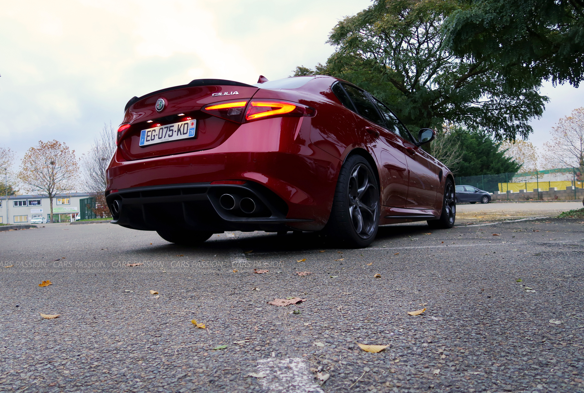 Essai Alfa Romeo Giulia Quadrifoglio Verde arrière