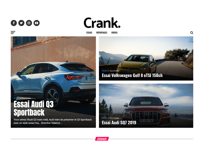 Blog automobile avec Cranck