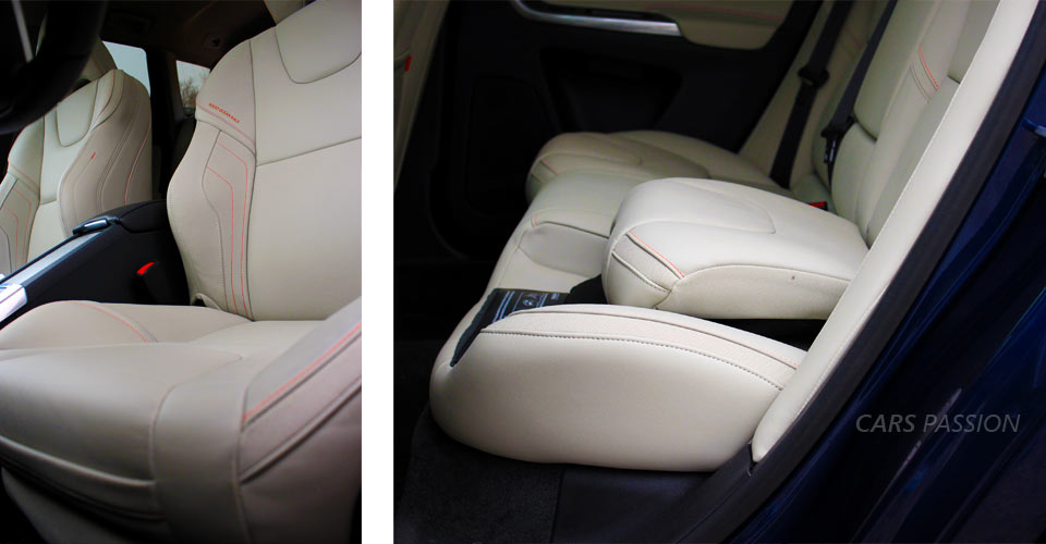 Volvo XC60  sièges enfant rehausseur en cuir beige / Blanc