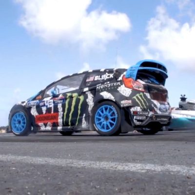 TOP GEAR : Ken Block VS Lewis Hamilton F1