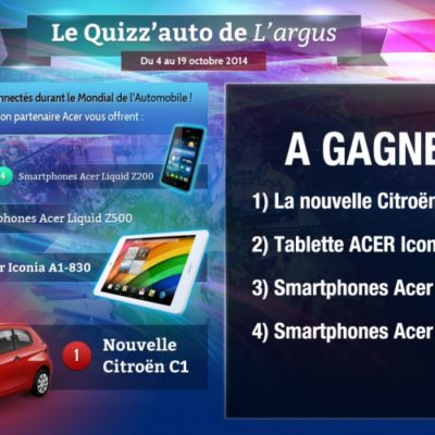 Concours : Gagnez une voiture en répondant au Quizz !