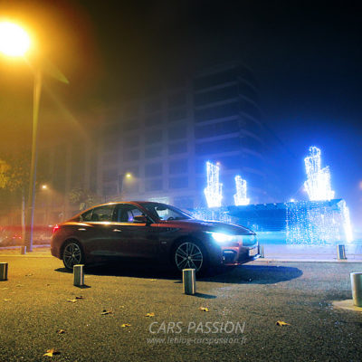 Essai Infiniti Q50 Sport Ruby Venetian photos night 4