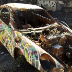 porsche 911 street art fire 2016 - graffiti tag 5