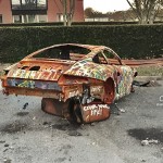 porsche 911 street art fire 2016 - graffiti tag 9