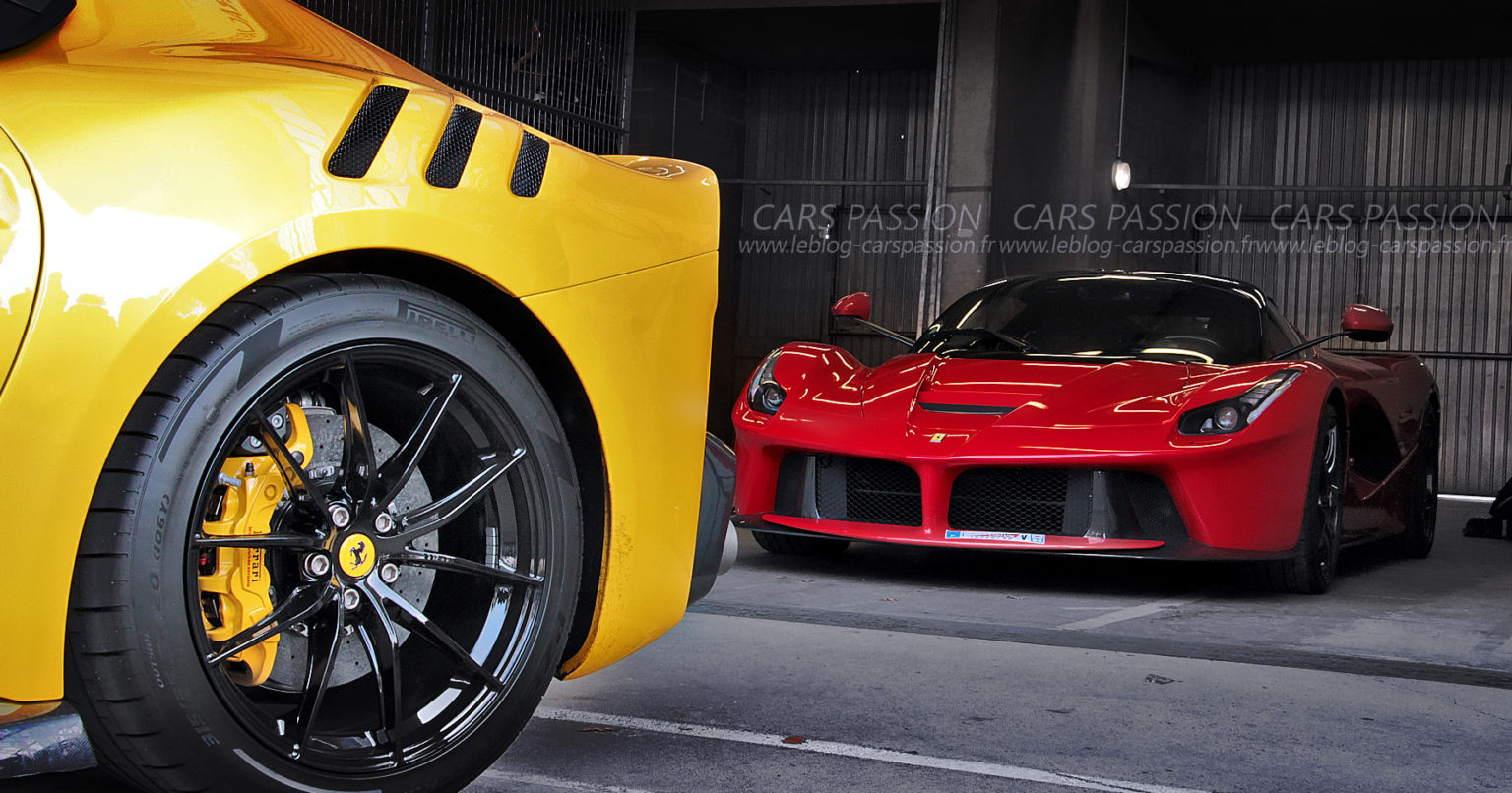 Ferrari F12 TDF et LaFerrari Exclusive Drive Mans Bugatti 2016