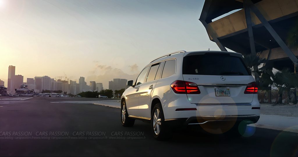 Test essai mercedes GL 450 V8 sixt Miami location auto