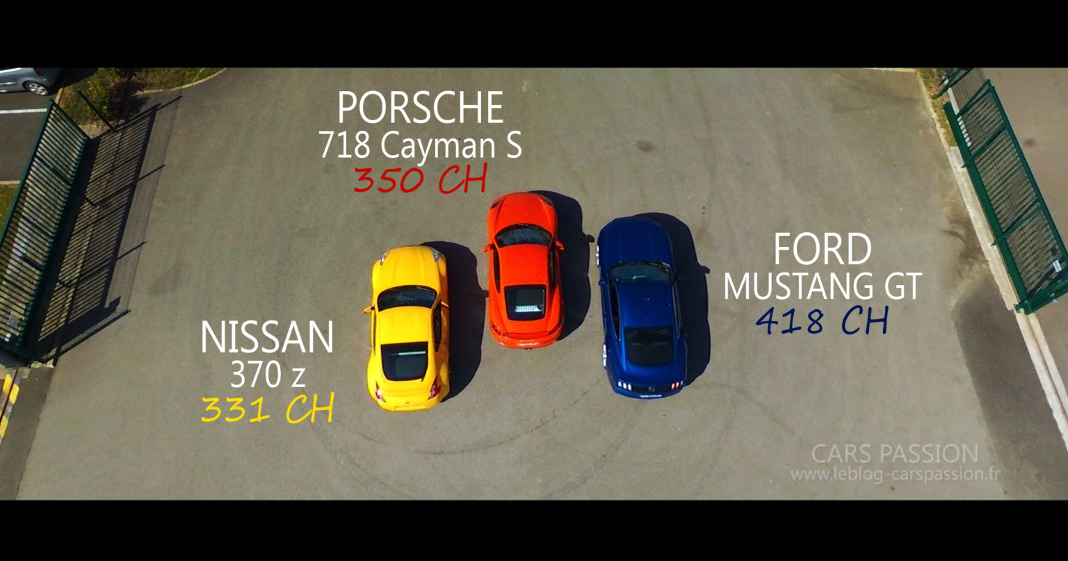 Porsche-cayman-s-718-ford-mustang-GT-nissan-370-Z