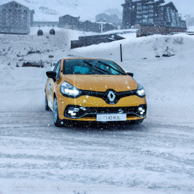 Renault Clio RS ice driving pilotage sur neige