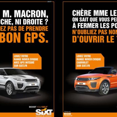 Sixt president Marine le pen E macron france