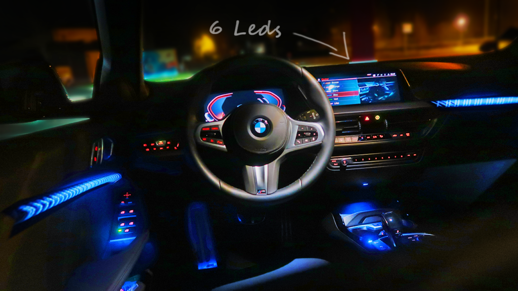 bmw serie 1 2021 interior interieur ambiant led lighting