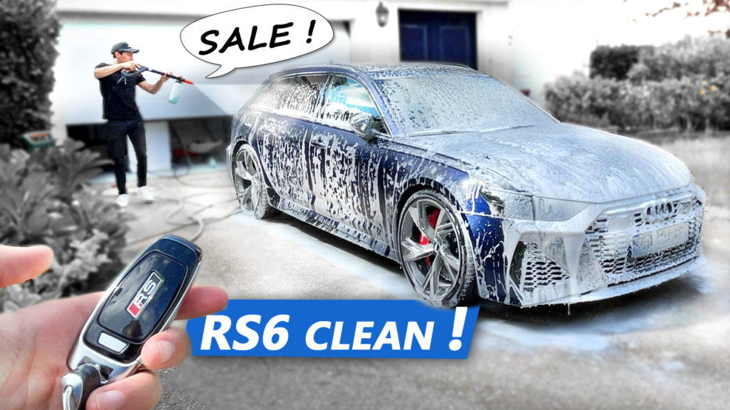 lavage auto shampoing mousse audi RS6 clean wash polish