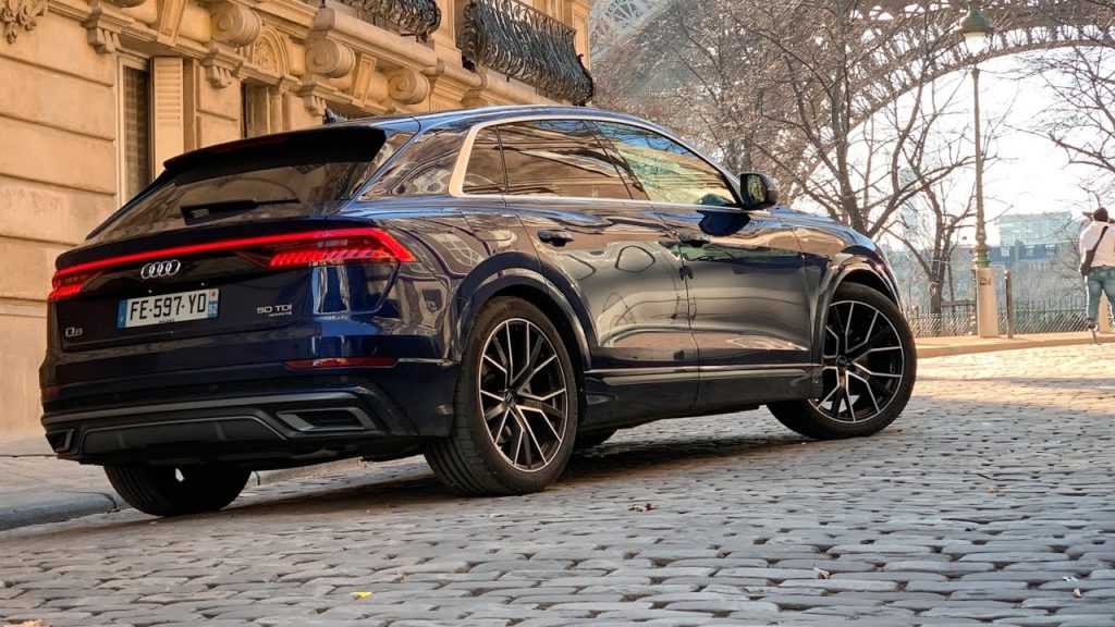 audi q8 sline essai bleu