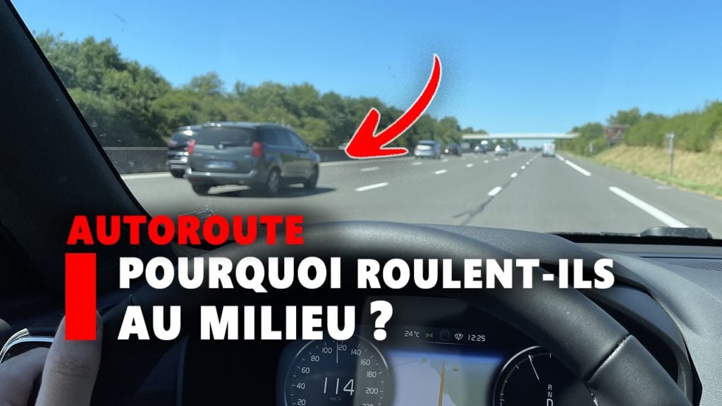 voie milieu autoroute permis amende