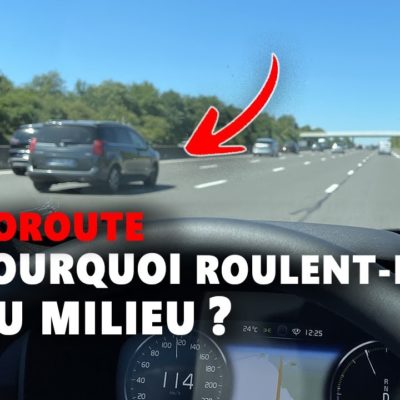 voie milieu autoroute permis amende