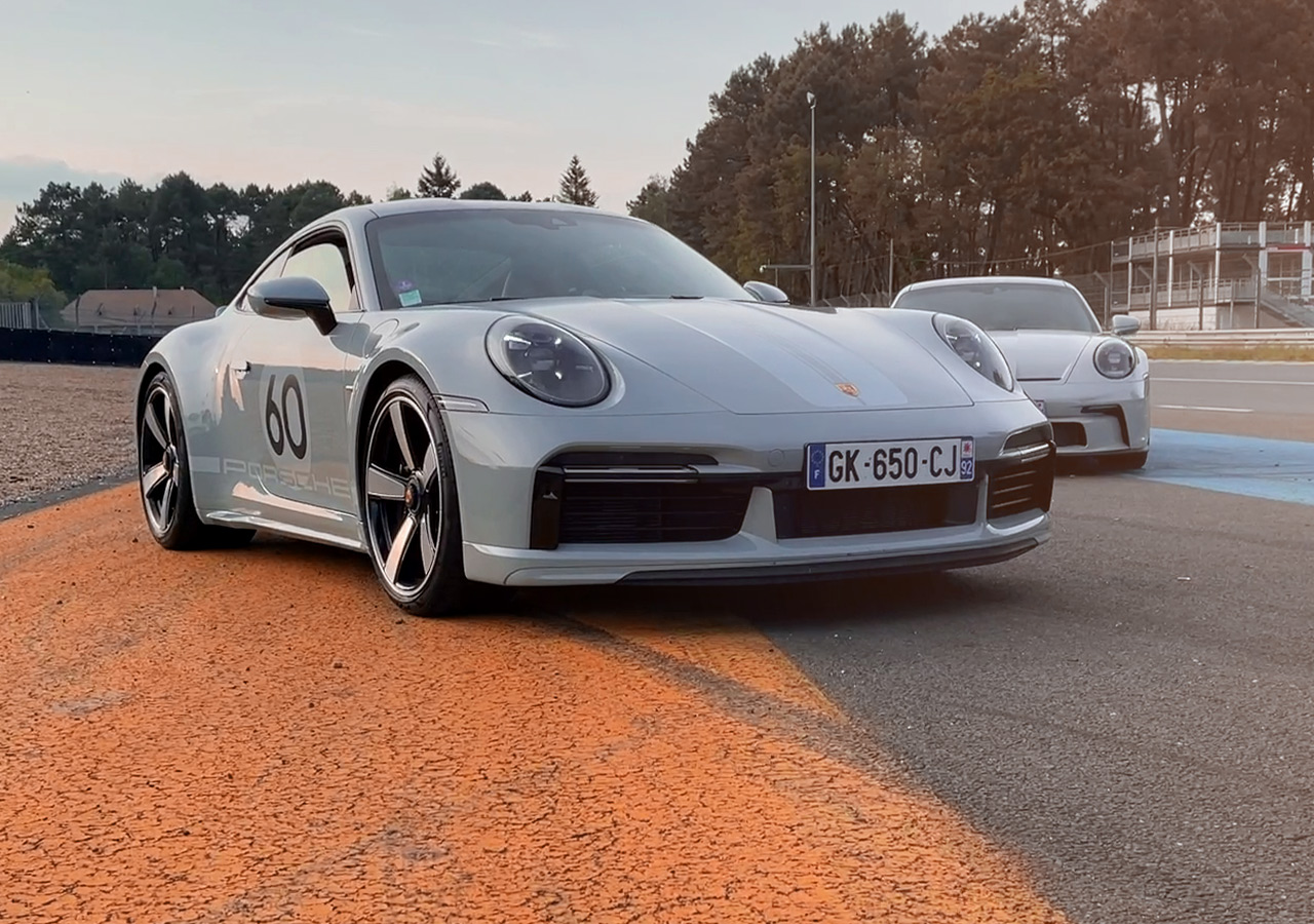 Essais Porsche 911 Sport Classic et Porsche 911 GT3 Touring, dans les coulisses des 24h du Mans