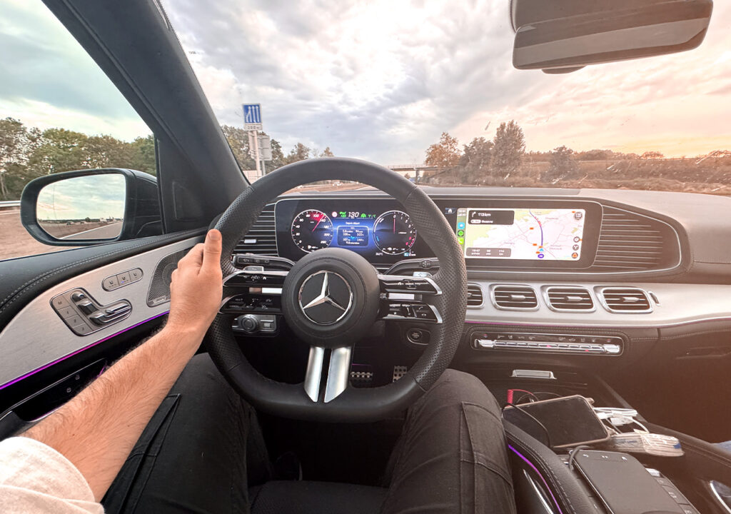 Au volant de Mercedes GLE 350 de, suspension pneumatique, c'est confort