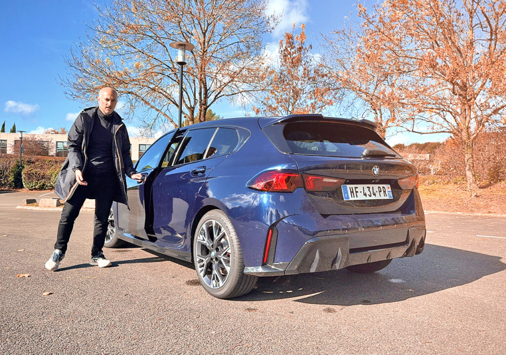 Essai BMW serie 1 F70 (120) moteur 3 cylindres essence de 170, sa force, c’est sa sobriété, pas autant qu’un diesel, mais belle surprise au volant ! BMW serie 1 120 finition Msport F70 2025