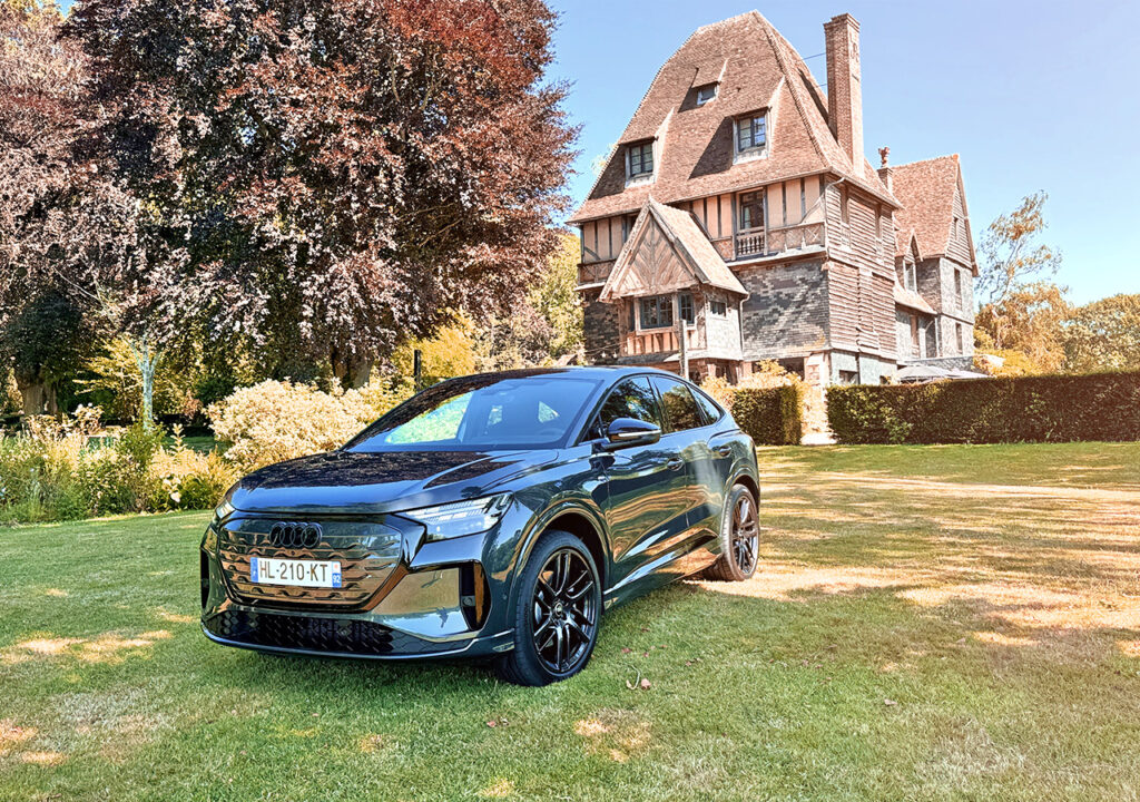 Essai Audi Q4 e-tron 2026 phase : Plus qu’un simple rafraîchissement, une montée en efficience Essai Audi Q4 etron Sportback 2026 Pack Sline
