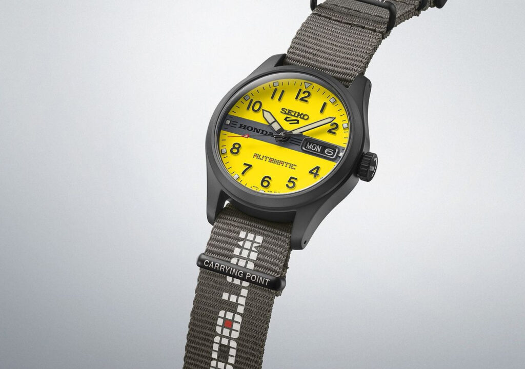 Montre Seiko 5 Sports x Honda Motocompo : L’horlogerie célèbre l’icône de la mobilité japonaise Collection Seiko 5 Sports Field - prix : 390€