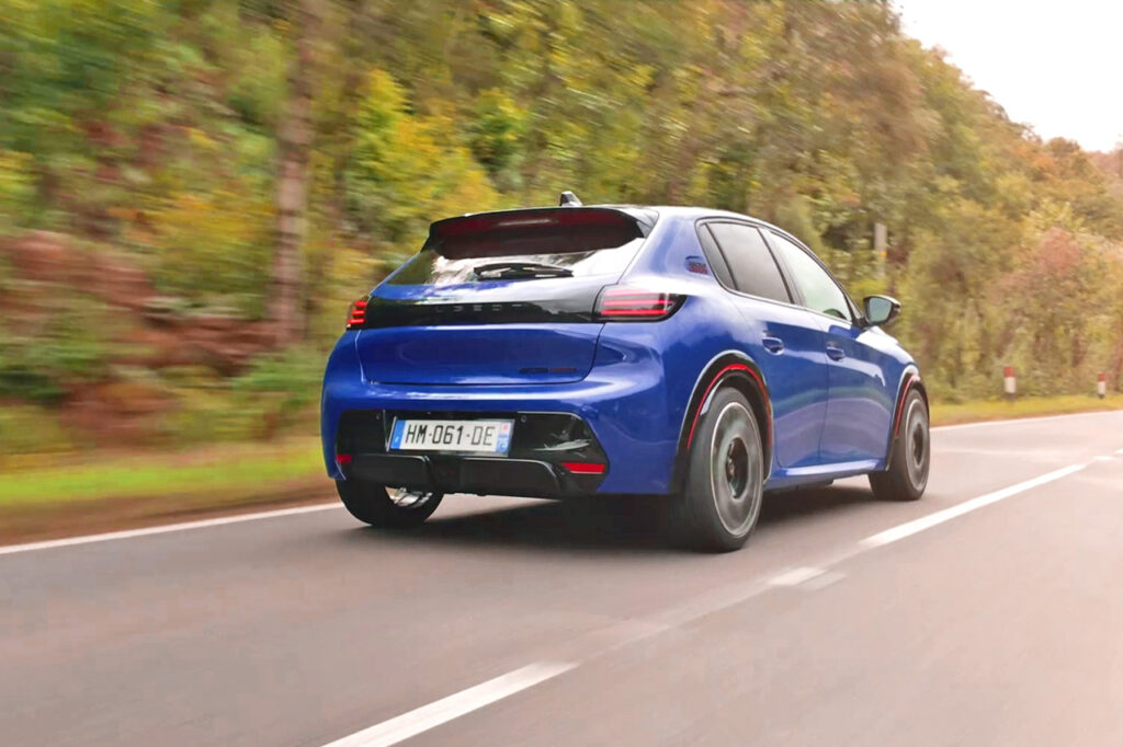 essai Peugeot e208-GTI 2026 (280 ch) Bleu Miramar